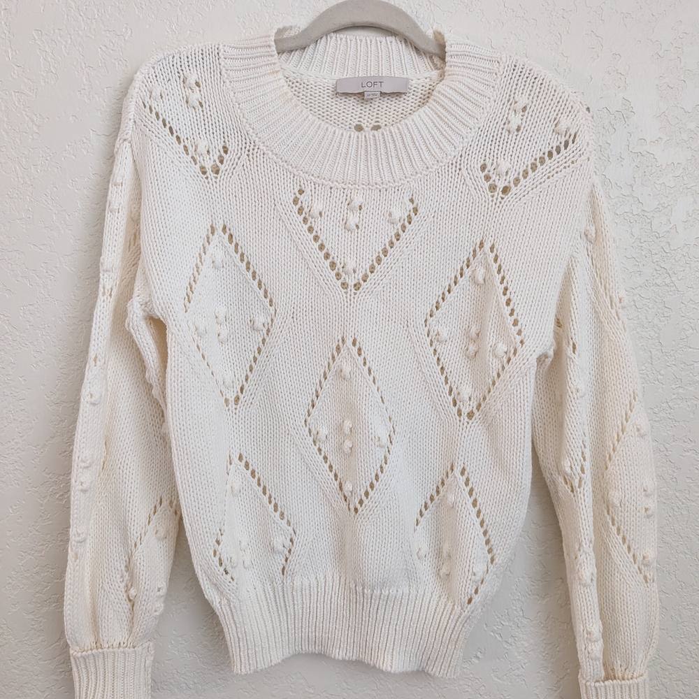 LOFT Women's Cream Sweater